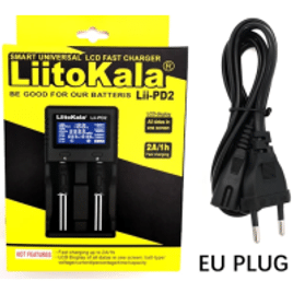 R$51,78  Carregador LiitoKala de Bateria Lii-PD2 and AC Cable