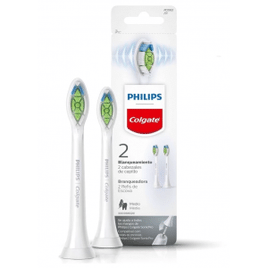 Colgate Refil Para Escova De Dente Elétrica Philips Branqueadora 2 Unid Branco