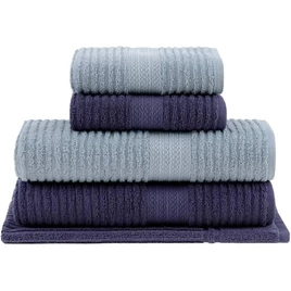 Jogo de toalhas Buddemeyer Doris Banho Azul Claro/Azul 5 peças