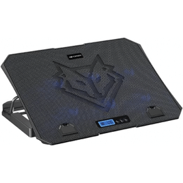 C3Tech Base para Notebook Gamer NBC-70BK ate 15,6″ Preto Com 5 opções de inclinação 6 ventiladores Painel digital para controle iluminação em LED