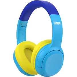 AOC – Headphone Bluetooth Luccas Neto Aventureiro Azul LN001BL/00 com adesivos para personalizar seu fone!
