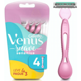 Gillette Aparelho De Depilar Venus Suave Sensitive 4 Unidades
