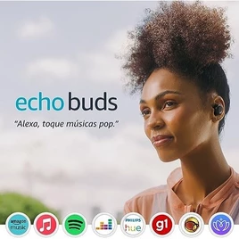 Echo Buds (2ª Geração): Fones de ouvido sem fio com cancelamento de ruído ativo e Alexa