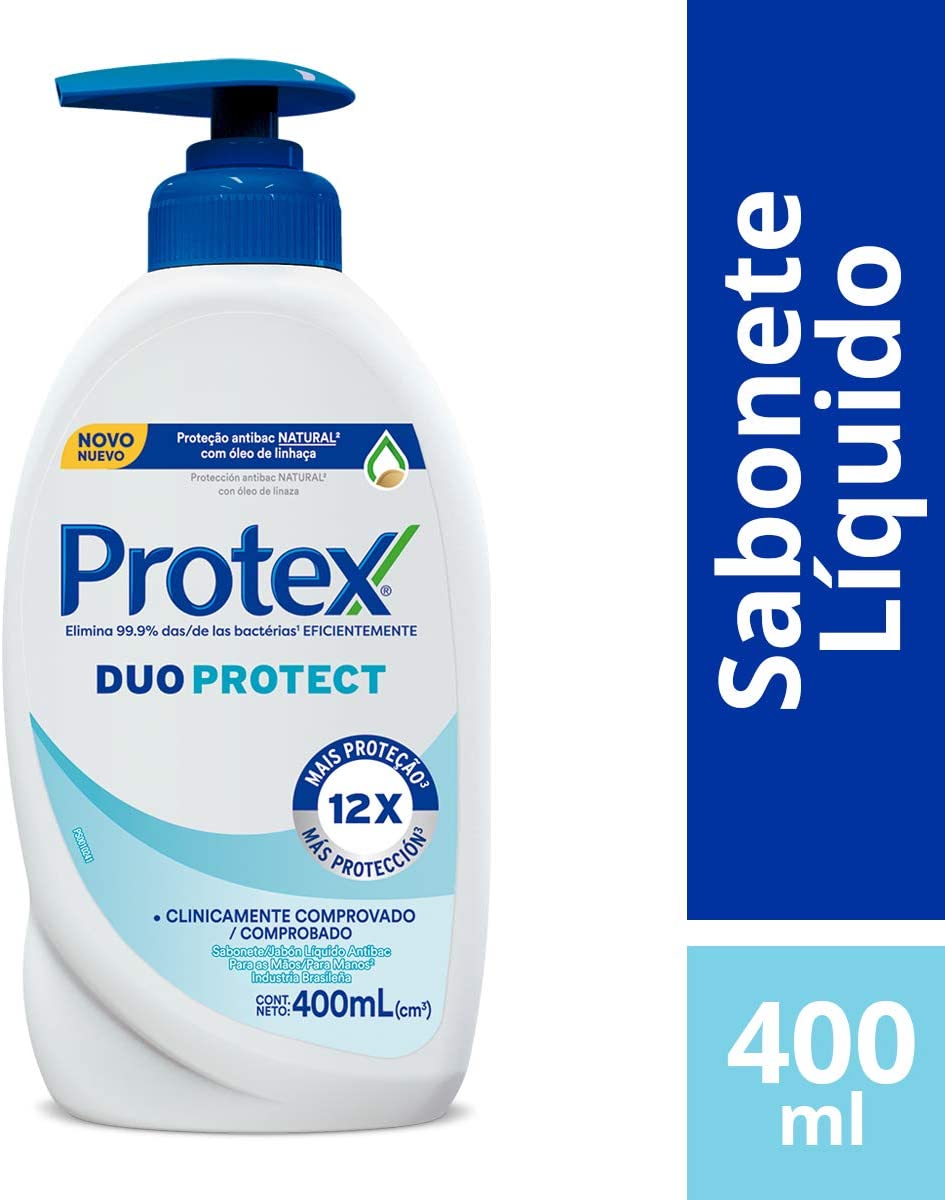 R$17,78 Sabonete Líquido Antibacteriano para as Mãos Protex Duo Protect Duo Protect 400ml