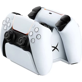 HyperX ChargePlay Duo – Estação de carregamento para controles sem fio PlayStation 5 DualSense, base pesada e ancoragem segura, design compacto, cabo USB-C incluído