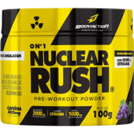 Pré Treino Nuclear Rush 100g Sabor Uva Bodyaction