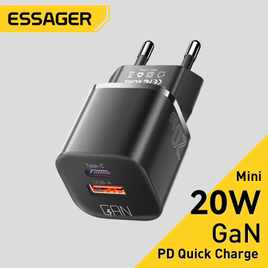 R$27,02 Carregador Essager 20W GaN USB-C