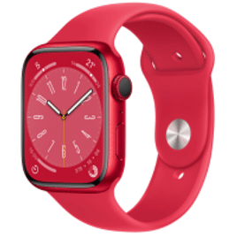 Apple Watch Series 8 (GPS + Cellular), Smartwatch com caixa (PRODUCT) RED de alumínio – 41 mm • Pulseira esportiva (PRODUCT) RED – Padrão