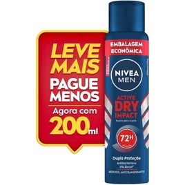 10 Unidades Desodorante Antitranspirante Aerossol NIVEA MEN Dry Impact 200ml