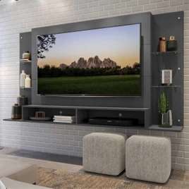 Painel Nairóbi Multimóveis para Tv de até 60 Polegadas com Nicho – Preto