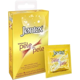 Preservativo Camisinha Jontex Pele com Pele – 4 Unidades