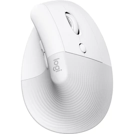 Mouse Sem Fio Logitech Lift Vertical com Design Ergonômico para Redução de Tensão Muscular, Cliques Silenciosos, Conexão Bluetooth ou USB Logi Bolt, Compatível com Windows/macOS/iPadOS – Branco