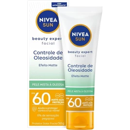 NIVEA SUN Protetor Solar Facial Beauty Expert Controle de Oleosidade FPS 60 50g