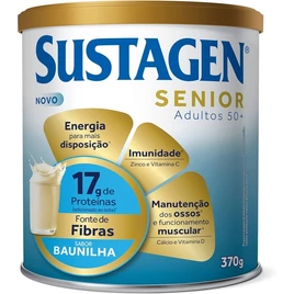 Sustagen Senior Complemento Alimentar 50+ Sabor Baunilha Lata 370g
