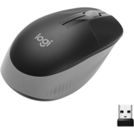 Mouse sem fio Logitech M190 com Conexão USB, Design Ambidestro de Tamanho Padrão – Cinza, pilha inclusa