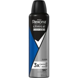Antitranspirante Aerosol Rexona Men Clinical Clean 150ml (A embalagem pode variar)