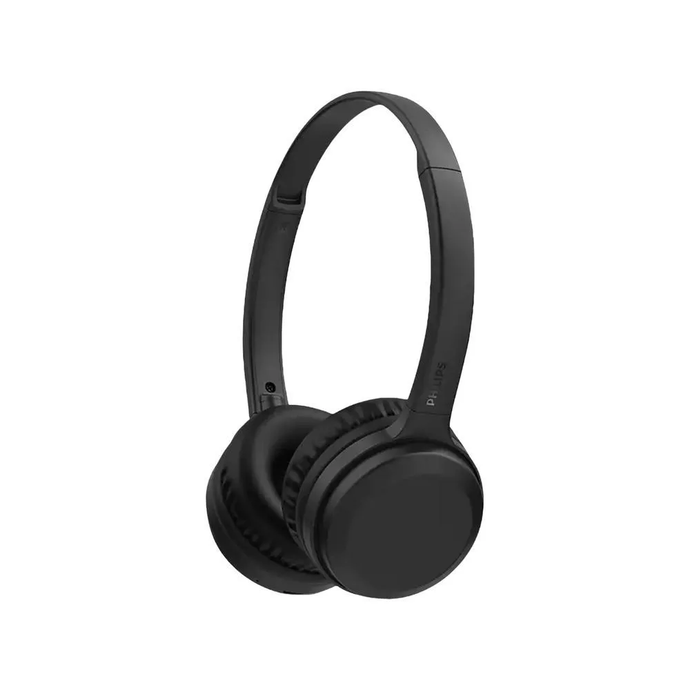 Headphone Philips bluetooth on-ear com microfone e energia para 15 horas na cor preto TAH1108BK/55
