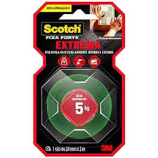 Scotch, 3M, Fixa Forte, Fita Dupla Face, Fixação Extrema, 24mm x 2m