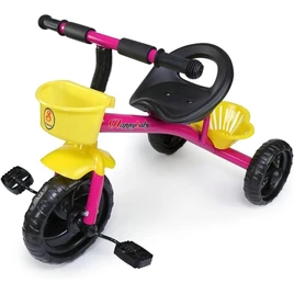 TRICICLO INFANTIL C/PEDAL E CESTO MEGA COMPRAS (Rosa Escuro)