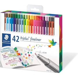 STAEDTLER Caneta Fineliner, Fineliner Triplus, Estojo com 42 cores, 334 C42 02, Multicolorido
