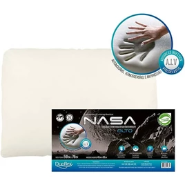 Travesseiro Nasa-X Alto Duoflex Bege Para fronha 50cmx70cm Espuma 100% poliuretano