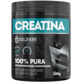 Creatina Monohidratada Pote 300g – 100% Pura Importada – Soldiers Nutrition