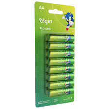 Pilha Alcalina AA com 16 unidades Elgin Comum