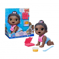 Baby Alive, Boneca Hora da Papinha Negra de 20 cm que Come e faz Caquinha