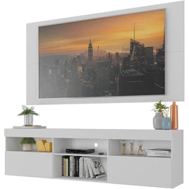 Rack com Painel para Tv até 65″ Flórida Multimóveis Branco