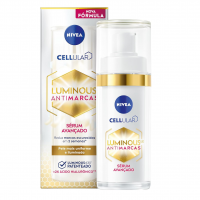 NIVEA Sérum Facial Cellular Luminous 630 30ml – Enriquecido com Ácido Hialurônico e Vitamina E, sua fórmula reduz marcas escurecidas, deixa a pele uniforme e previne o surgimento de novas marcas, proporcionando uma pele mais luminosa