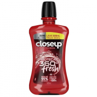 Close Up Enxaguante Bucal Antisséptico Zero Álcool Red Hot Proteção 360° Fresh Frasco Leve 500Ml Pague 350Ml