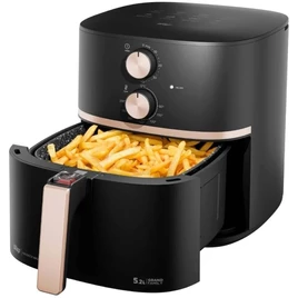 WAP Fritadeira Elétrica Air Fryer 5,2 Litros Temperatura Ajustável com Duplo Revestimento Antiaderente, Cesto e Grelha Removíveis 1500W AIRFRY Grand Family 220V [1º mais vendido]