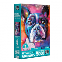 Retratos Animais: Cachorro – Quebra-cabeça Nano – 500 peças – Toyster Brinquedos