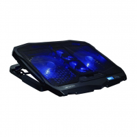 C3Tech Base para notebook Gamer NBC-100BK 17,3″ Refrigerada com 4 Ventiladores Led Azul controle de velocidade dos fans até 6 opções e regulagem de altura em 5 posições