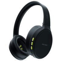 Fone de Ouvido WAAW by ALOK SENSE 200HB Headphone Bluetooth, Microfone e Toque inteligente, Conexão Multipontos, Preto e Verde, Regulável