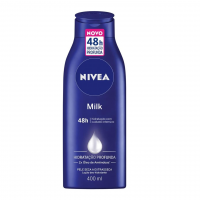 NIVEA Hidratante Corporal Milk Pele Seca – Nutrição intensa para pele seca a extrasseca, com fórmula cremosa que deixa a pele macia, cheirosa e hidratada por 48h – 400ml