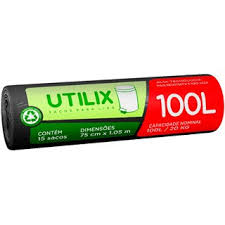 Utilix 510024312 – Saco para lixo, 30 litros, Preto, Rolo com 30 sacos