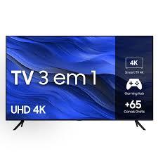 R$2.654,00 Samsung Smart TV 58″ UHD 4K 58CU7700, Processador Crystal 4K, Gaming Hub, Visual Livre de Cabos, Tela sem limites, Alexa built in, Controle Único