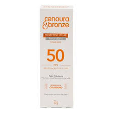 Protetor Solar Facial Cenoura e Bronze Fps50 50G, Cenoura e Bronze