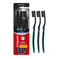 6 Unidades Colgate Escova De Dente Slim Soft Black Modelo: 61031393 Cor: Preto