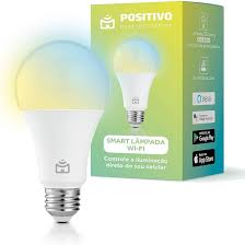 Smart Lâmpada Wi-Fi Positivo Casa Inteligente, Iluminação Branca (Quente e Fria) e RGB (Até 16 Milhões de Cores), 9W, 806 Lúmens, LED, Bivolt, Compatível com Alexa e Google Assistente