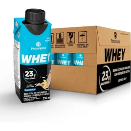 Pack de Whey Zero Lactose Baunilha 23g Piracanjuba 250ml – 12 Unidades