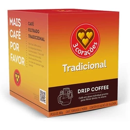 3 Corações Café Drip Coffee Tradicional – contém 10 unidades