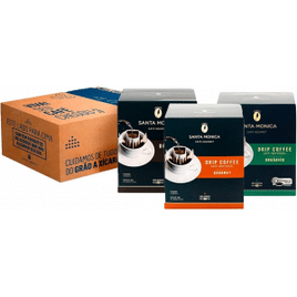 Pack Café Santa Monica Drip Coffee Gourmet, Intenso, Orgânico 3 unidades 300g