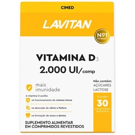 LAVITAN VITAMINA D 2.000UI COMP REV X 30, Laranja, Pequeno