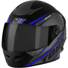 Pro Tork R8 – Capacete Moto, Viseira Fume, Azul, 60 cm