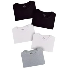 Kit Com 5 Camisetas Masculinas Básicas Slim Hering TAMANHOS P e G