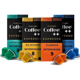 Kit 40 Cápsulas Café Especial Coffee Mais, Compatível com Nespresso