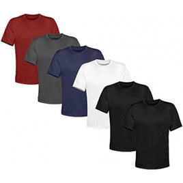 Kit 6 Camisetas Masculina Lisa Algodão Qualidade