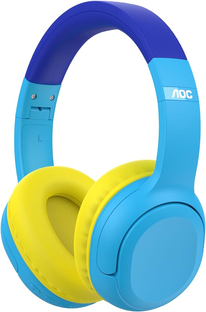 AOC – Headphone Bluetooth Luccas Neto Aventureiro Azul LN001BL/00 com adesivos para personalizar seu fone!